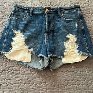 Distressed Denim Shorts